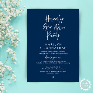 Happily Ever After, Wedding Elopement Party Invitation