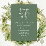 Happily Ever After, Wedding Elopement Party Invitation<br><div class="desc">Announce and share your happily ever after in style with our modern summer spring forest sage green greenery theme design (Happily ever after party) wedding elopement celebration invitation card. It is ideal for couples who have decided to celebrate their best day. With its sophisticated yet playful design, this invitation is...</div>