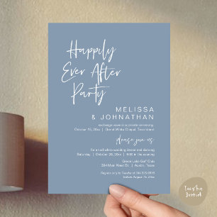 Happily Ever After, Wedding Elopement Party Invitation