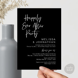 Happily Ever After, Wedding Elopement Party Invitation