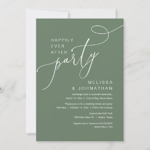 Happily Ever After Wedding Elopement Party Invitation