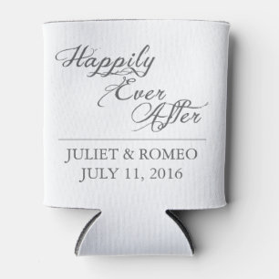 Happily Ever After Wedding Engagement Favor Can Cooler