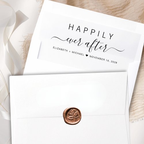 Happily Ever After Wedding Envelope Liner