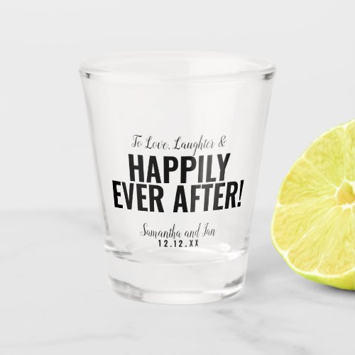 Happily Ever After Wedding FAVOR Bomboniere  Shot Glass