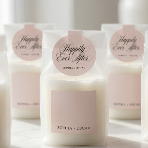 Happily Ever After Wedding Favor Elegant Classic Round Sticker