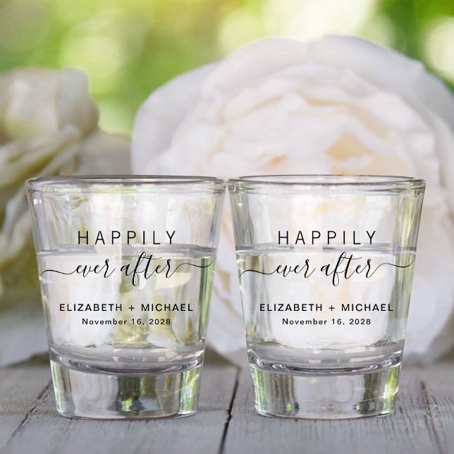 Happily Ever After Wedding Favor Shot Glass (Creator Uploaded)