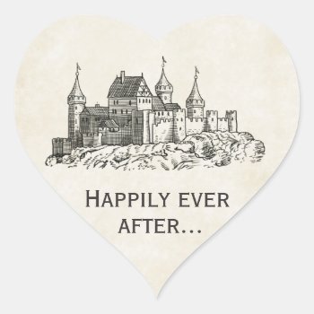 Happily Ever After Wedding Favor Stickers by PMCustomWeddings at Zazzle
