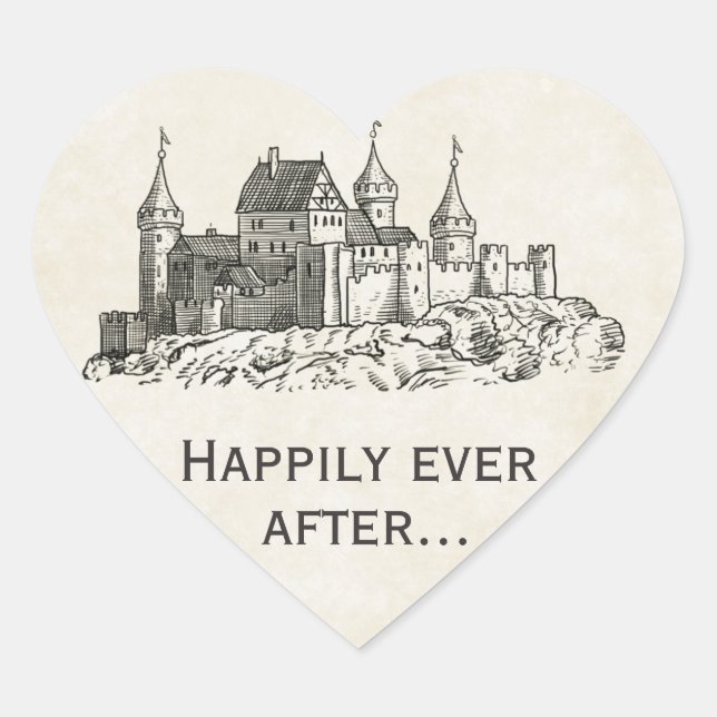 Happily Ever After Wedding Favor Stickers (Front)