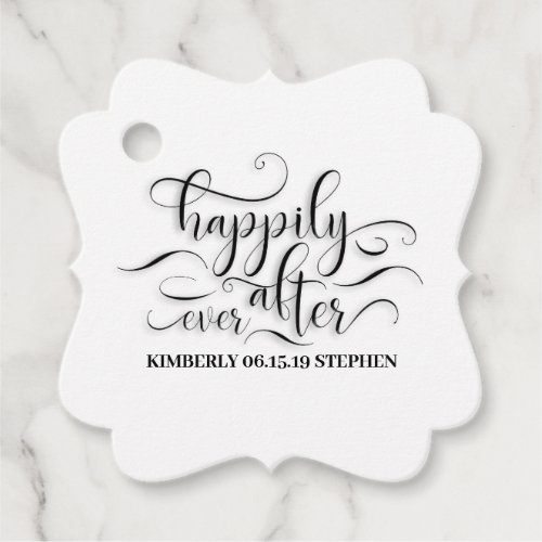 Happily Ever After Wedding Favor Tags