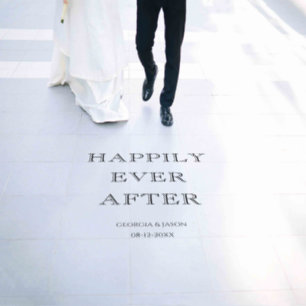 Happily ever after wedding floor decals