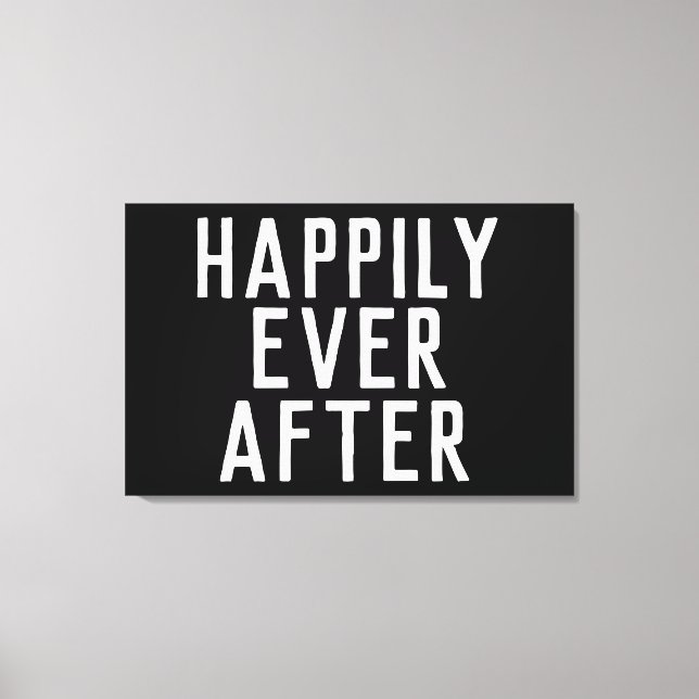 HAPPILY EVER AFTER WEDDING GIFT BIG ART CANVAS PRINT (Front)