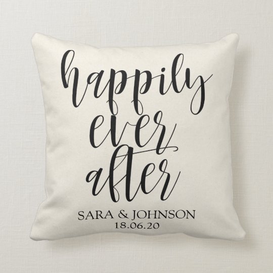 happily ever afterwedding gift for couple throw pillow