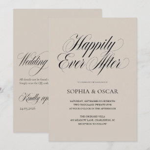 Happily Ever After Wedding Invitation Set