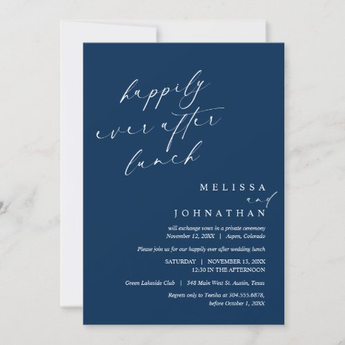 Happily Ever After Wedding Lunch Celebration Invitation