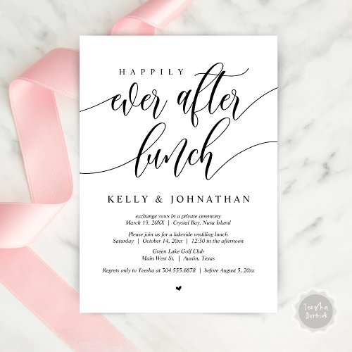 Happily Ever After Wedding Lunch Invitation