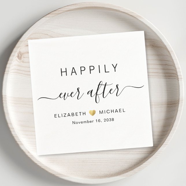 Happily Ever After Wedding Napkins (Happily Ever After Wedding Napkins)