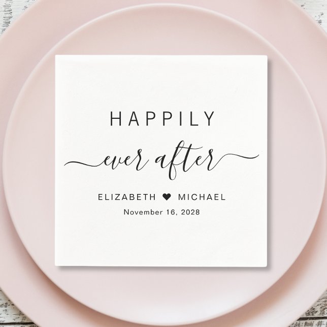Happily Ever After Wedding Napkins (Creator Uploaded)