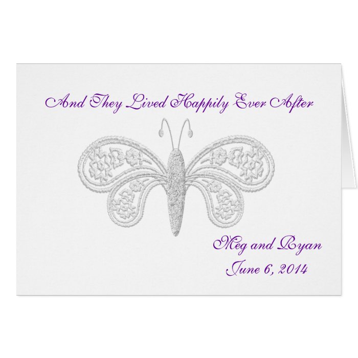 Happily Ever After Wedding Note Card Template