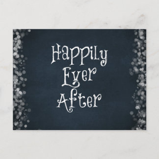 Happily Ever After Wedding or Anniversary Announcement Postcard