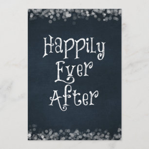 Happily Ever After Wedding or Anniversary Blank Card