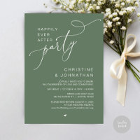 Happily Ever After Wedding Party Dinner Dancing