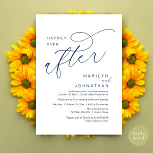 Happily Ever After Wedding Party Dinner Dancing Invitation