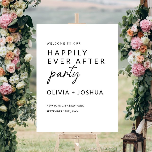 Happily Ever After Wedding Party Minimalist Foam Board (Creator Uploaded)