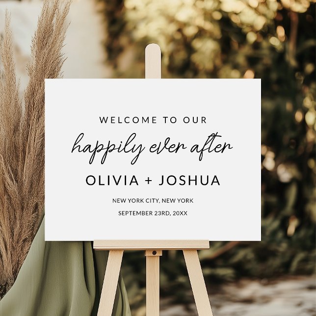 Happily Ever After Wedding Party Minimalist Foam Board (Creator Uploaded)