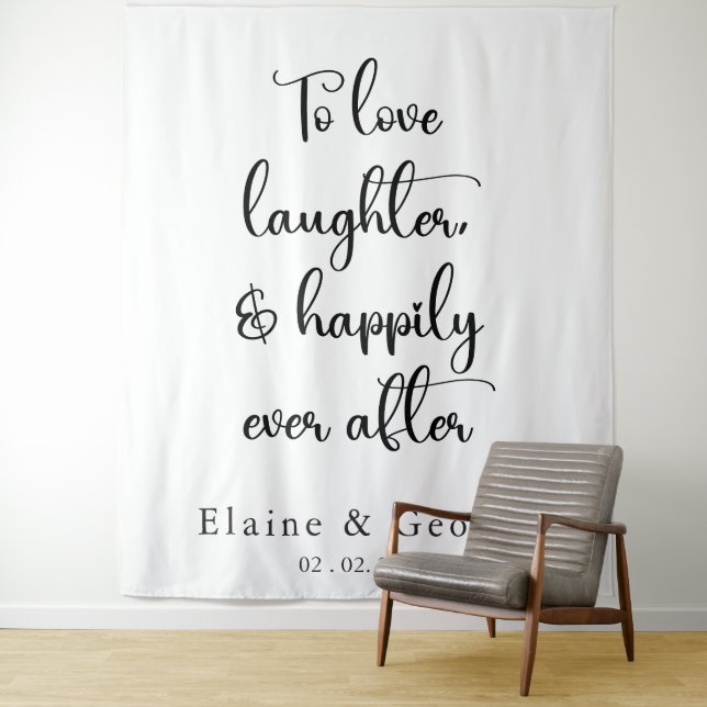 Happily Ever After Wedding Photo Prop Backdrop (In Situ)