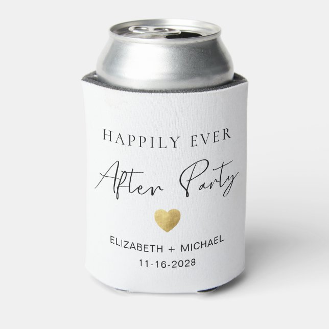 Happily Ever After Wedding Reception Can Cooler (Can Back)