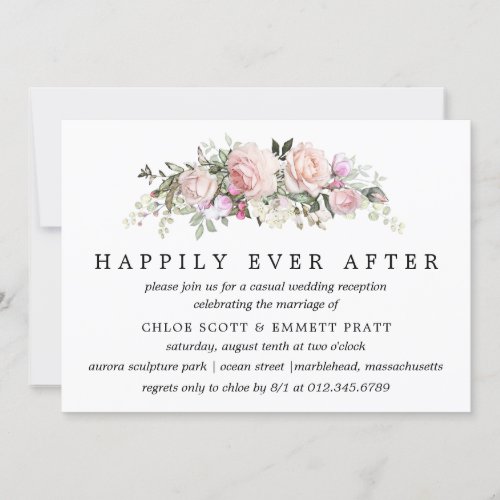 Happily Ever After Wedding Reception Invitation