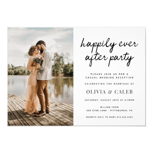 Happily Ever After Wedding Reception Invitation