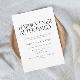 Happily Ever After Wedding Reception Invitation