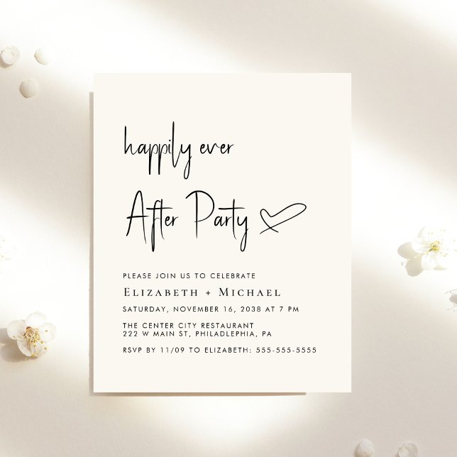 Happily Ever After Wedding Reception Invitation (Creator Uploaded)