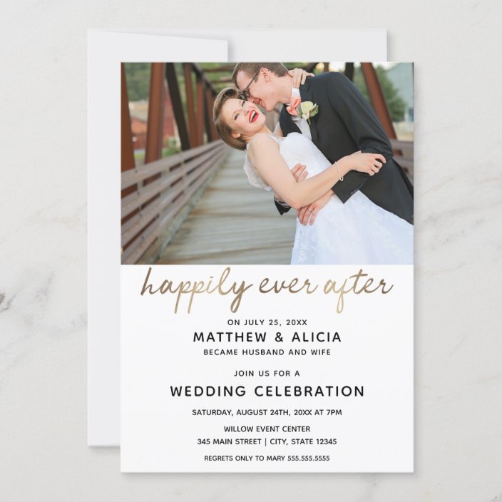 Happily Ever After Wedding Reception Invitation