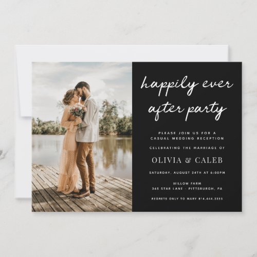 Happily Ever After Wedding Reception Invitation