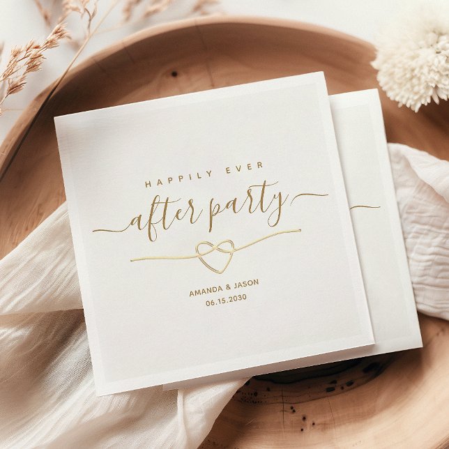 Happily Ever After Wedding Reception Napkins (Creator Uploaded)