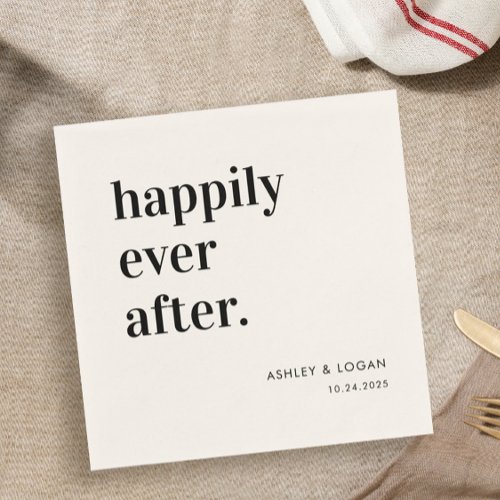 Happily Ever After Wedding Reception Napkins