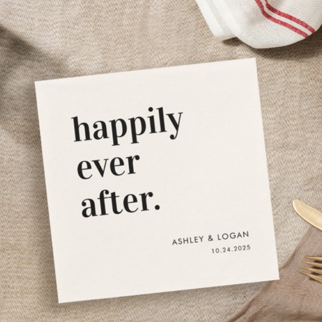 Happily Ever After Wedding Reception Napkins (Creator Uploaded)