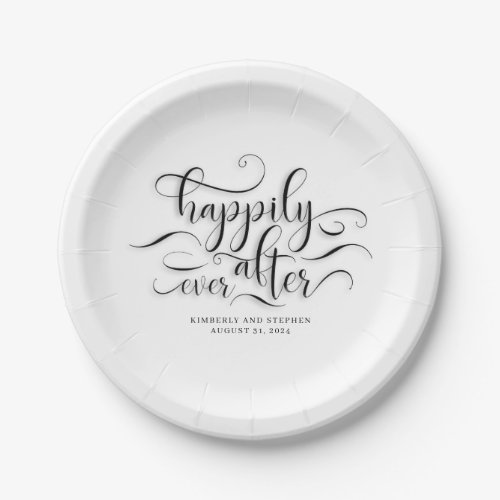 Happily Ever After Wedding Reception Paper Plates