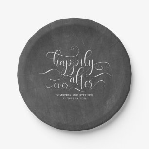 Happily Ever After Wedding Reception Paper Plates