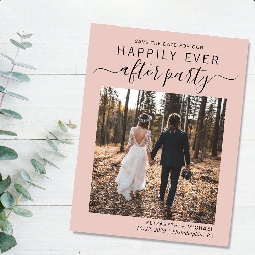 Happily Ever After Wedding Reception Save The Date Announcement Postcard