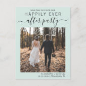 Happily Ever After Wedding Reception Save The Date Announcement Postcard (Front)