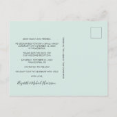 Happily Ever After Wedding Reception Save The Date Announcement Postcard (Back)