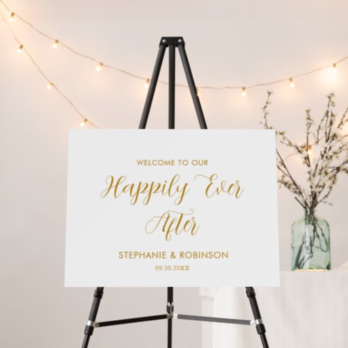 Happily Ever After Wedding Reception Welcome  Foam Board