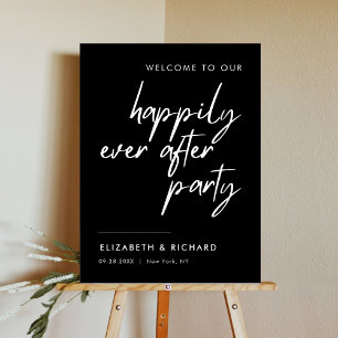 Happily Ever After Wedding Reception Welcome Sign