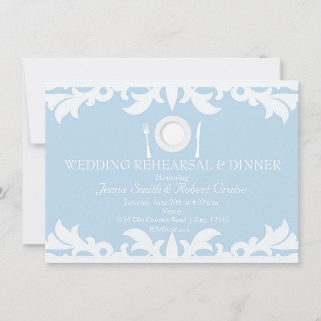 HAPPILY EVER AFTER Wedding Rehearsal Dinner Invite (Front)