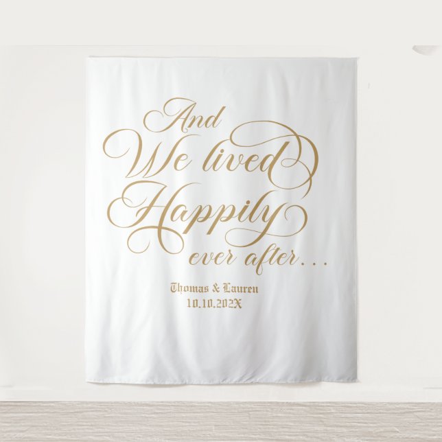 Happily ever after wedding royal backdrop (Front)