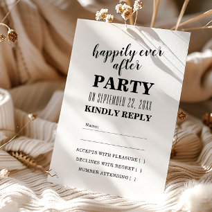 Happily Ever After Wedding RSVP Card