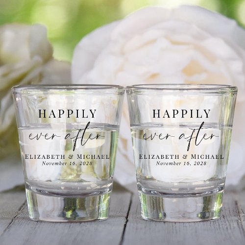 Happily Ever After Wedding Shot Glass